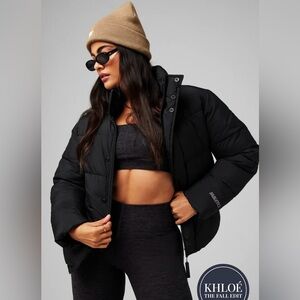 Fabletics Essential Puffer, Black, XL